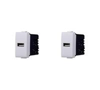 Prise chargeur USB Type-A compatible Bticino Matix 5Vdc 2.1A couleur blanche