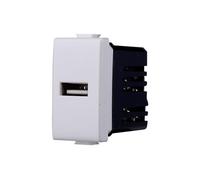 Prise chargeur USB Type-A compatible Bticino Matix 5Vdc 2.1A couleur blanche