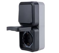 REV AquaStorm 0004860400 Prise de courant A/W Combi, IP55, montage en saillie, anthracite