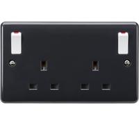 Prise commutée DP 13 A 2 G avec bascule hors-bord blanches [conforme à la norme Part M]