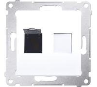 Prise comuter UAE RJ45 cat.6 (module) avec cache-poussière blanc Simon 54 PremiumContact™ Simon D61.01/11