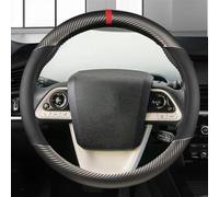 Prise Confortable Couverture De Volant Voiture en Cuir Fiber Carbone Accessoires D'intérieur Automobile pour Toyota pour Prius 30 20 V C pour Prime(Titanium B)