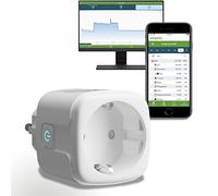 Prise Connectée Emporia avec Suivi de l’Énergie - Prise WiFi Compatible Alexa et Google Home, 15A avec Minuterie, Application Mobile, Programmation, WiFi 2.4GHz Uniquement (Lot de 1)