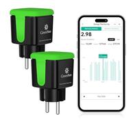 Prise Connectée Extérieure 2PCS Programmateur Prise Programmable, IP44 | Prise Connectée Alexa Commande Vocale avec Compteur d'Énergie, Contrôle APP Smart Life, IP44 Etanche pour l'extérieur
