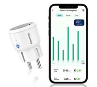 Prise Connectée, GreenSun Prise Connectée Alexa, Prise Programmable Prise Connectée Wifi Mesure Consommation Electrique 16A 2,4GHz Smart Plug Compatible avec Alexa Google Home