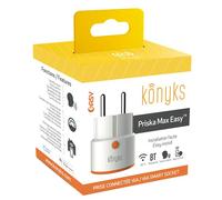 Prise connectée Konyks Priska Max Easy FR - WiFi + BT, 16A, 3680W, compteur de consommation, compatible Alexa et Google Home, automatisations faciles