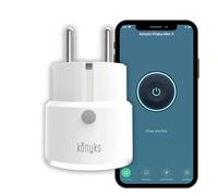 Prise connectée Konyks Priska Mini 3 FR - WiFi + BT, Fonctions avancées V3, 10A, compteur de consommation, compatible Alexa et Google Home & Tuya Blanc/Transparent