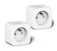 Prise Connectée, Prise Programmable Télecommande Sans Fil Wifi 16A, Prise Mesure Consommation Électrique, Minuterie Commande Vocale