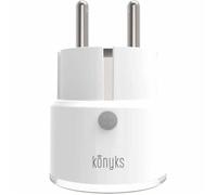 Prise connectée Konyks Priska Mini 3 FR - WiFi + BT, Fonctions avancées V3, 10A, compteur de consommation, compatible Alexa et Google Home & Tuya Blanc/Transparent
