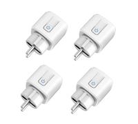 Prise Connectée WiFi 16A Intelligente - Contrôle Vocal & Application, Compatible Alexa,Google Home (2.4 GHz) - Surveillance Énergie, Minuterie,Compte à Rebours - Compatible Tuya,Smart Life,4 pcs