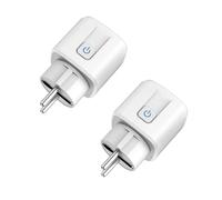 Prise Connectée WiFi 16A Intelligente - Contrôle Vocal & Application, Compatible Alexa,Google Home (2.4 GHz) - Surveillance Énergie, Minuterie,Compte à Rebours - Compatible Tuya,Smart Life,2 pcs