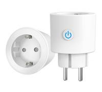 Prise Connectée Wifi 16A, Mesure De Consommation Électrique, Prise Intelligente Compatible Avec Alexa, Google Home, App Contrôle, Contrôle Vocal, Horaires Et Minuterie, 2Pcs[DYB980419]