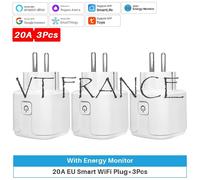 Prise Connectee Wifi Alexa Google Tuya Smartlife, Modele: 3pcs