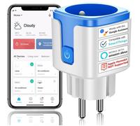 Prise Connectée WiFi Intelligente Type E, Programmateur Electrique, Compatible avec Alexa et Google Assistant, Prise Programmable
