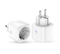 Prise connectée WiFi : suivi consommation, voix, minuteur | Smart Home fonctionne avec Alexa, Google Home, accès à distance, 16 A (2 pièce)