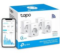 Prise Connectée Wifi, Suivi De Consommation, 16A Type F, Compatible Avec Alexa Et Google Home, Contrôler Le Radiateur, Le Chauffage, Économie D'Énergie, Commande Vocale, P110(4-Pac[MAT790710]