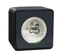 Schneider Electric - Prise 2P+T renforcée Mureva Styl MUR36010 saillie IP55 IK08 EV gris