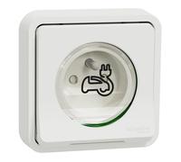Schneider Electric Prise courant Mureva Styl MUR39011 2P+T renforcée encastrée IP55 IK08 EV blanc