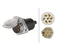Hella Prise 8JB 003 834-001 – 24V 7 pôles – Métal, fiche à vis – DIN/ISO 3731
