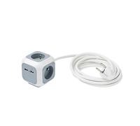 Prise cubique sans interrupteur 4 modules 16A Diall + chargeur USB type A 2 prises 2,4A 3m