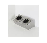 Prise cuisine BARRY - Double prise inox brossé