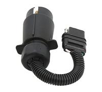 Prise D'adaptateur de Fil de Remorque, 7 Broches EU Rondes à 4 pour le Câblage des Lumières de Camping-car Connec US Connecteur Plat en Laiton ABS