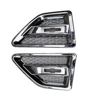 Prise D'air Capot Voiture Compatible Avec Land Pour Rover Pour Freelander 2 LR2 2008-2015 Grille De Capot Avant, Garniture Latérale D'aile(Chrome)