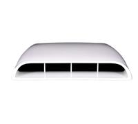 Prise d'air de Voiture Capot De Voiture Blanc, 1 Pièce, Plastique ABS, Noir, Décoration, Ventilation, Flux d'air, Base Décorative, Prise d'air(White)