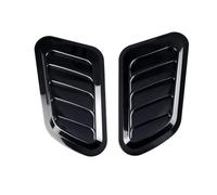 Prise d'air de Voiture Capot décoratif en Fibre de Carbone pour Voiture, Couvercle de Ventilation, Flux d'air, décoration(1pair Black)