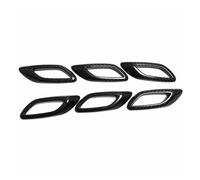 Prise d'air décorative de capot Couvercle d'admission d'air Fiber carbone, 6 pièces, pour Maserati Levante Sport S 2016 - 2023, garniture autocollante garde-boue voiture