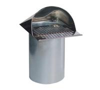 Prise d'air extérieur de Ø 80 mm avec couvercle en acier inoxydable, moustiquaire amovible