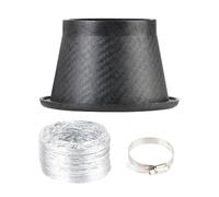 Prise D'air Tuyau Flexible Pour Voiture Kit Tubes D'aération Tuyère D'admission D'air Système Pare-chocs Avant Voiture Buses Rondes Carrées Ensemble Tuyaux D'entonnoir Air(Round)