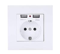 Prise D'Alimentation Murale Pour Panneau De PC Prise De Standard 16AUE Mise À La Terre Avec Port De Chargeur À Double USB 2100Ma Pour Mobile