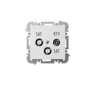 Prise d'antenne R-TV-2xSAT extrémité sans cadre SANTRA 4160-10