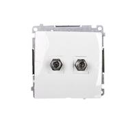 Prise d'antenne Simon Basic Dual type F blanche BMAF2.01/11