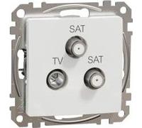 Prise d'antenne TV/SAT/SAT ( 4dB) Sedna Design blanc brillant SDD111481S Schneider Electric