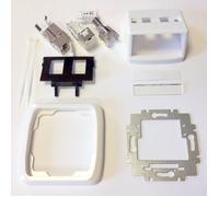 Prise - DATACOM - Tango - Double RJ45 STP CAT6A - Blanc - Encastrable - Intérieur