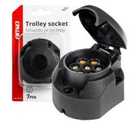 Prise d'attelage de remorque en plastique 7 broches AMIO 03214 _