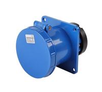 Prise d'aviation 16/32A, étanche IP44, trois/4/5 cœurs, triphasé, quatre fils, prise industrielle dissimulée(3433 core 125A solid)