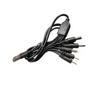 Prise de barils USB-a DC2.0 / DC2.5 / DC3.5 / DC4.0 / DC5.5, Black | Câble de chargement Fil ramifié