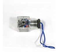 Prise de bobine d'électrovanne avec indicateur tension 24V 220V 110V 12V(With Wire,DC12V)
