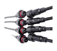 Prise de câble M16 2 3 4 5 broches IP65 for bandes LED, mâle et femelle, connecteur d'écrou de 22mm, 20CM OD 6mm(Male,20 PCS_2P)