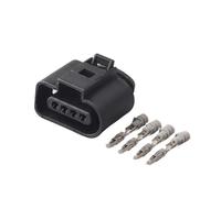 Prise de capteur Automatique, 2 Jeux de 4 Broches, Fil électrique étanche, connecteur mâle Femelle 1.5 MM Compatible with The Voiture et Camion(Black,5 Sets)