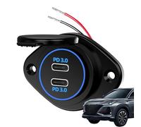 Prise de Charge 12V 24V - Double Prise de Voiture USB, d'adaptateur de Charge Rapide | Road Trip Doit Avoir Un Outil de Chargeur, Accessoire d'alimentation pour Les écouteurs d'écoute sans Fil N