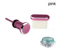 Prise de charge en métal type-c,2 pièces/ensemble,Anti-poussière,3.5mm,prise pour écouteurs,pour Samsung,Huawei,Xiaomi,accessoires de téléphone intelligent - Type pink