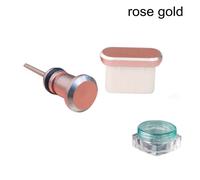 Prise de charge en métal type-c,2 pièces/ensemble,Anti-poussière,3.5mm,prise pour écouteurs,pour Samsung,Huawei,Xiaomi,accessoires de téléphone intelligent - Type rose gold