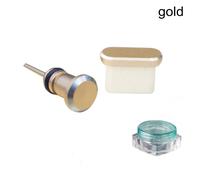 Prise de charge en métal type-c,2 pièces/ensemble,Anti-poussière,3.5mm,prise pour écouteurs,pour Samsung,Huawei,Xiaomi,accessoires de téléphone intelligent - Type gold
