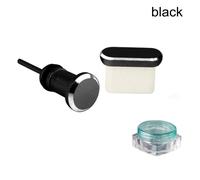 Prise de charge en métal type-c,2 pièces/ensemble,Anti-poussière,3.5mm,prise pour écouteurs,pour Samsung,Huawei,Xiaomi,accessoires de téléphone intelligent - Type black