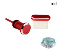 Prise de charge en métal type-c,2 pièces/ensemble,Anti-poussière,3.5mm,prise pour écouteurs,pour Samsung,Huawei,Xiaomi,accessoires de téléphone intelligent - Type red