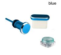 Prise de charge en métal type-c,2 pièces/ensemble,Anti-poussière,3.5mm,prise pour écouteurs,pour Samsung,Huawei,Xiaomi,accessoires de téléphone intelligent - Type blue